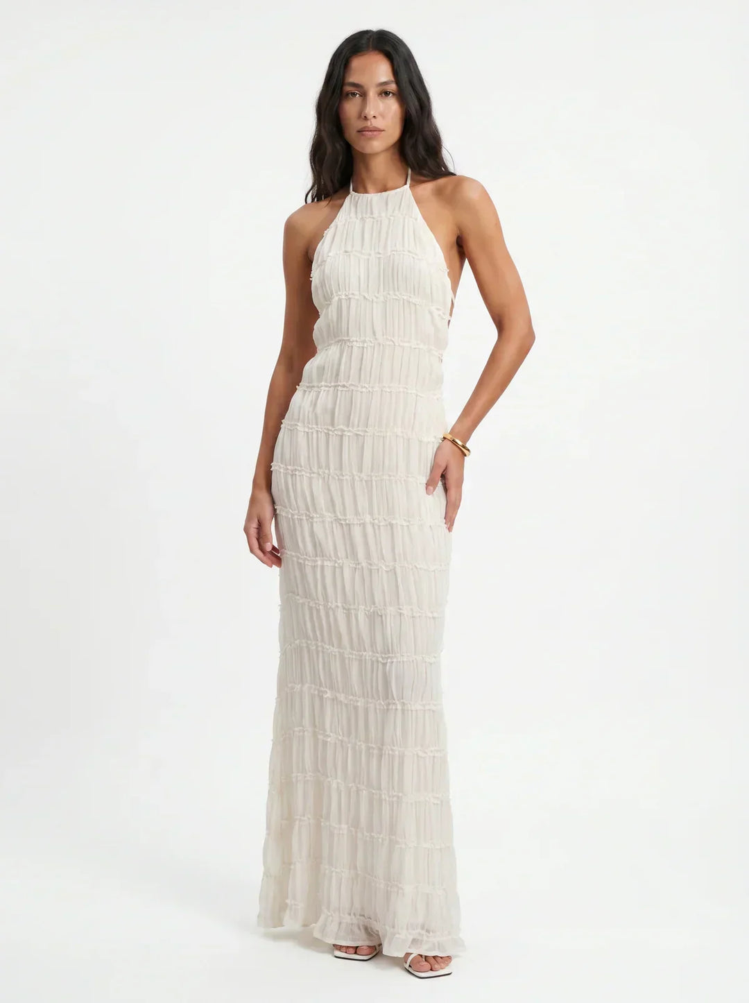 Ivessa – Robe à volants en mélange de coton