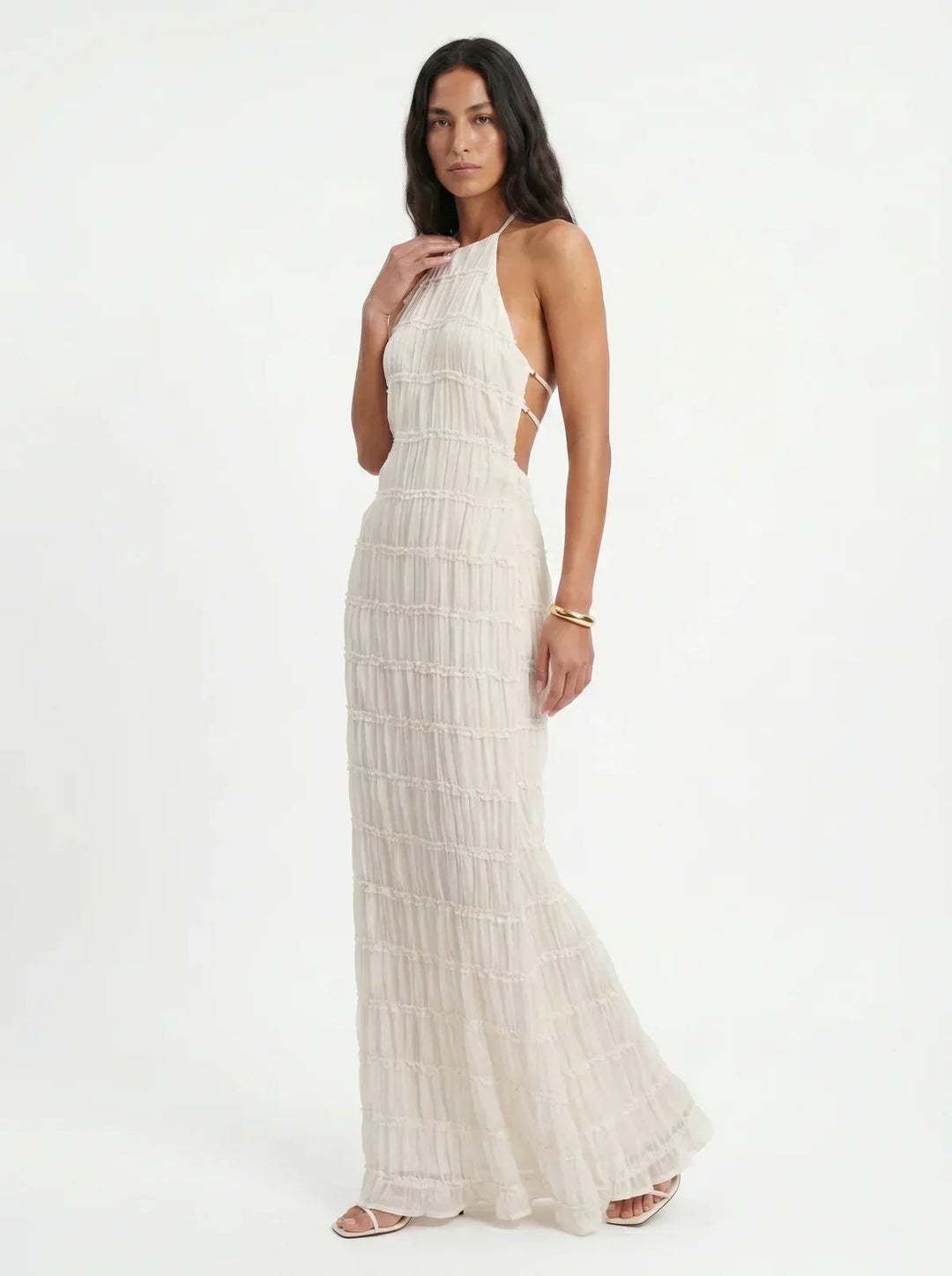Ivessa – Robe à volants en mélange de coton