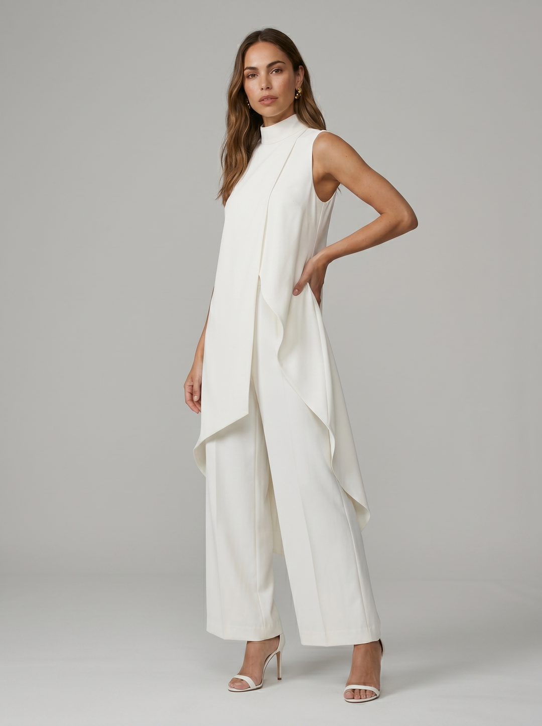 Arlise – coupe asymétrique en tissu tissé, ensemble