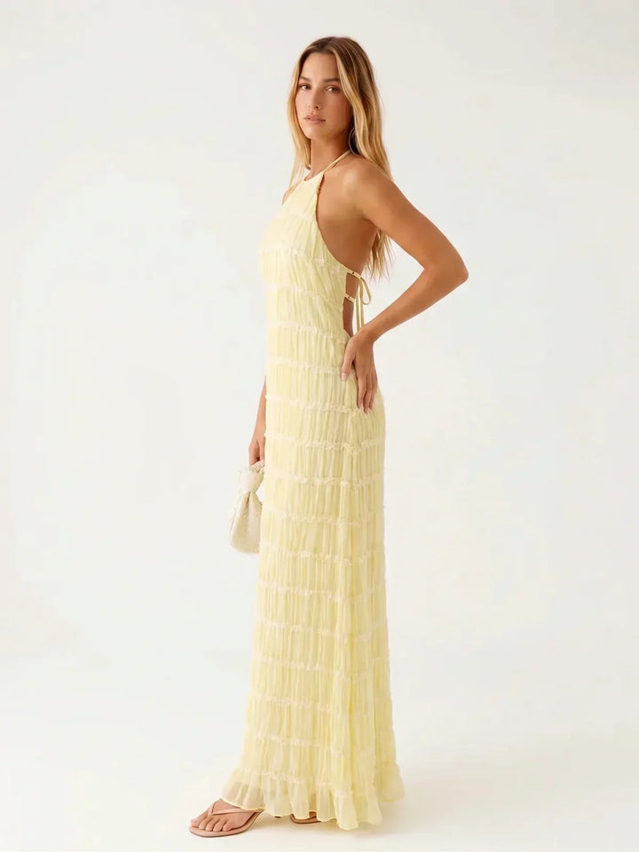 Ivessa – Robe à volants en mélange de coton