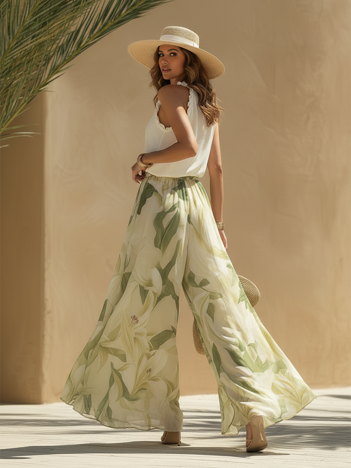 Erelle – décolleté à volants, effet chiffon, ensemble