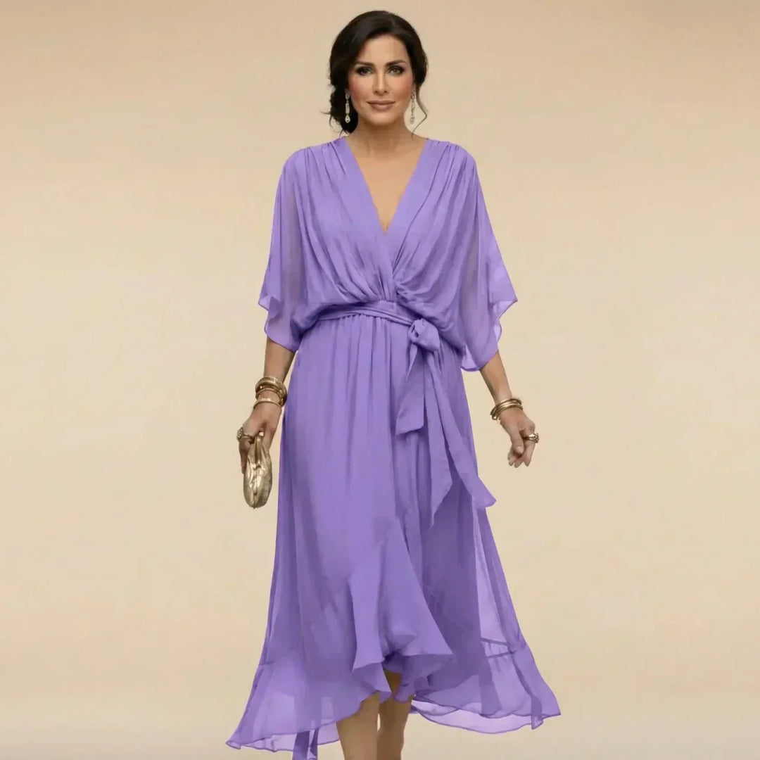 Nevaya – Robe à décolleté en V transparente