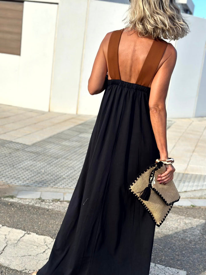 Seriva – robe tissée à encolure croisée