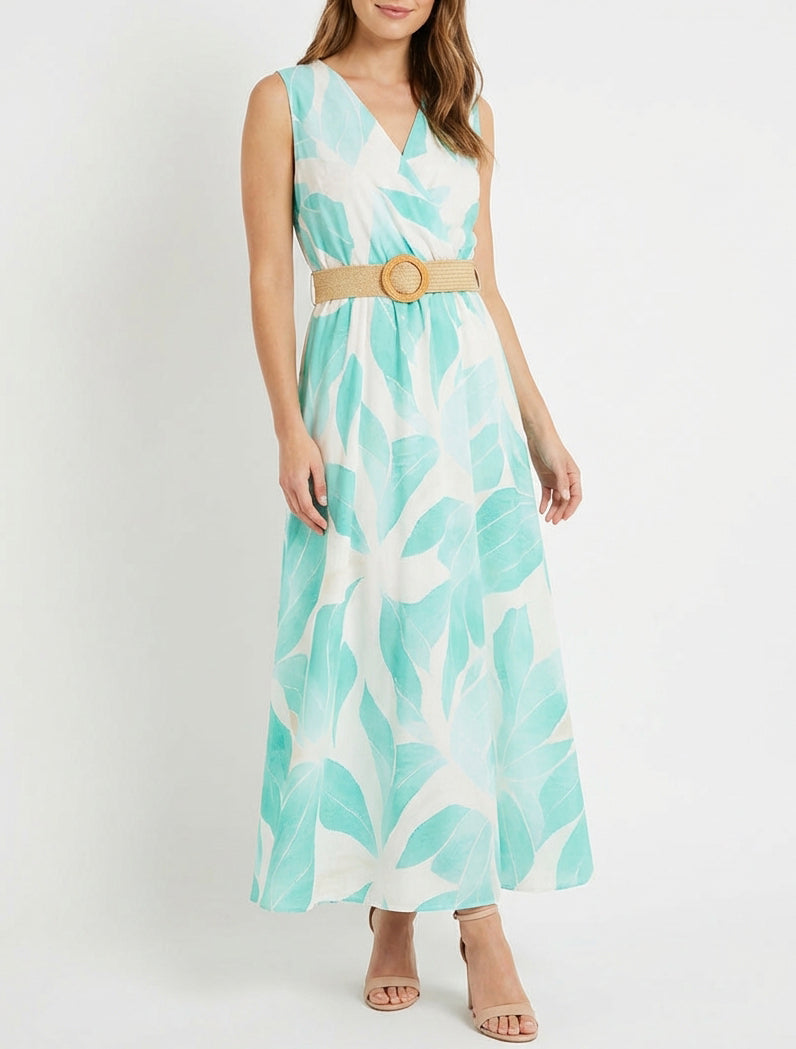 Nivora – cache-cœur en jersey, robe maxi