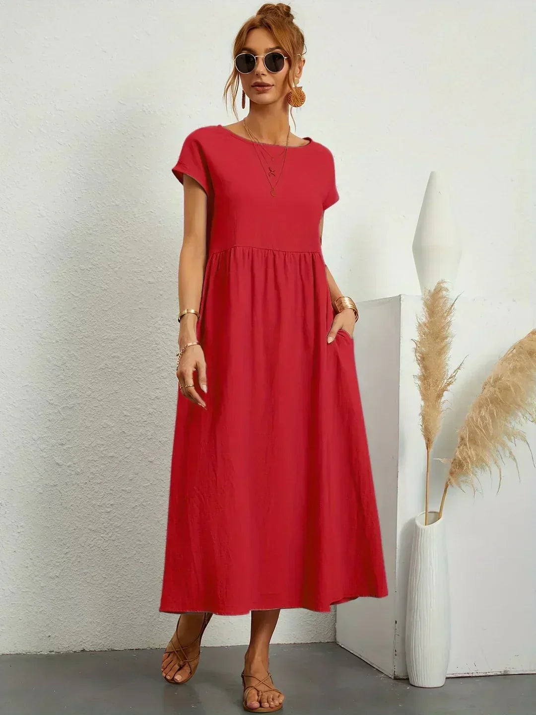 Calira – robe midi en coton
