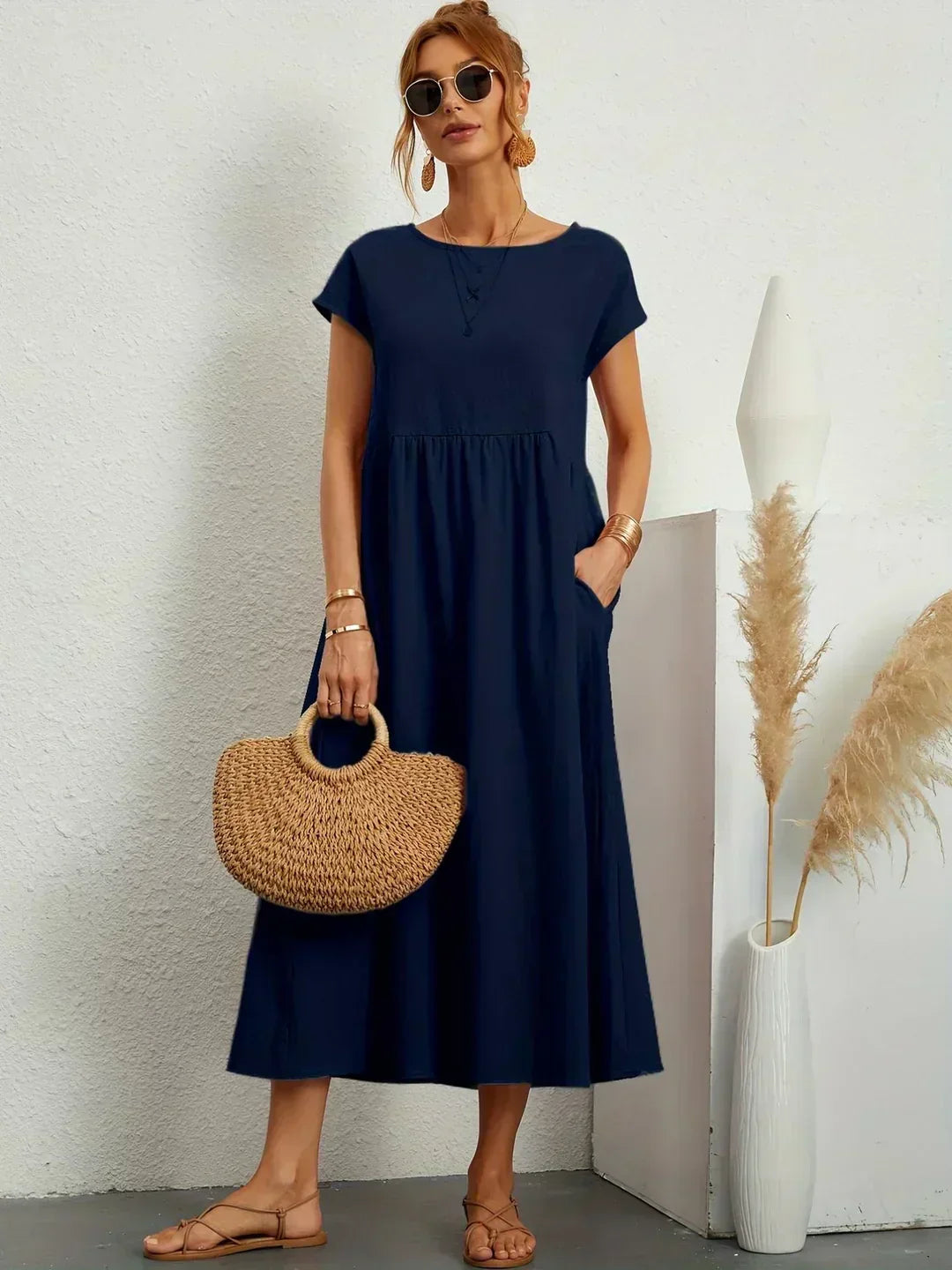Calira – robe midi en coton