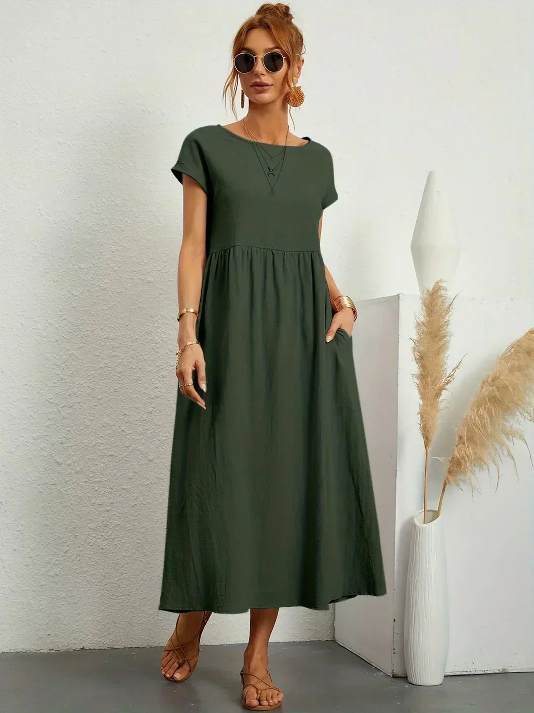 Calira – robe midi en coton