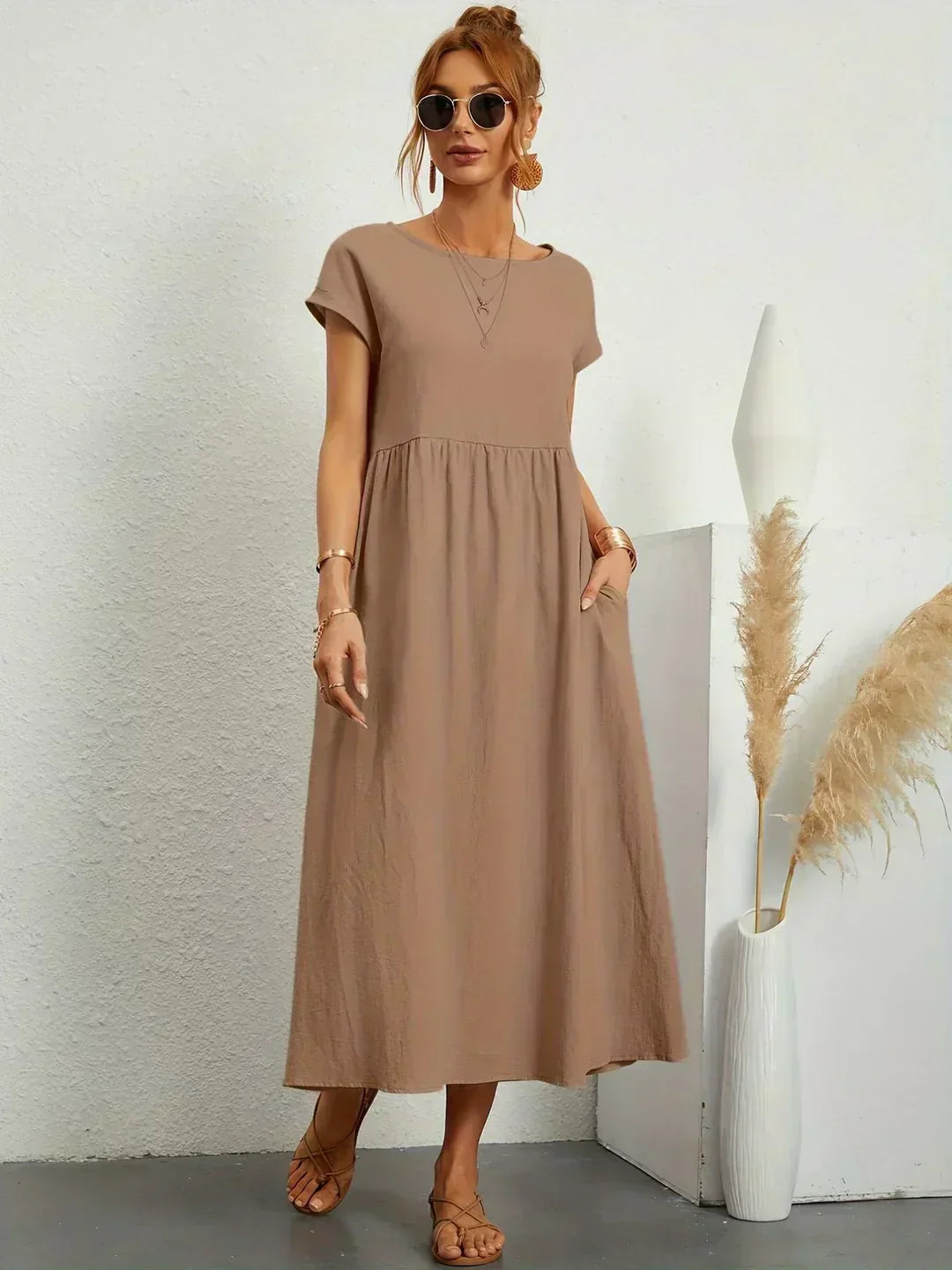 Calira – robe midi en coton