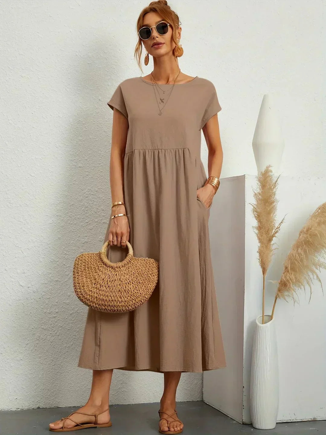 Calira – robe midi en coton
