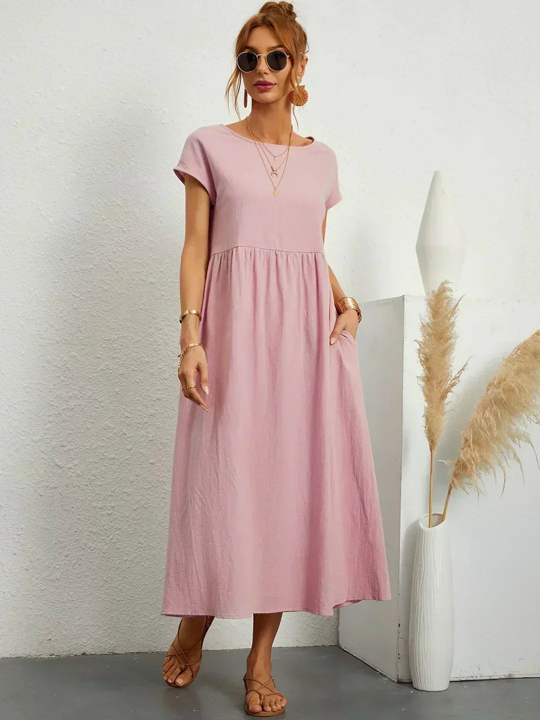 Calira – robe midi en coton