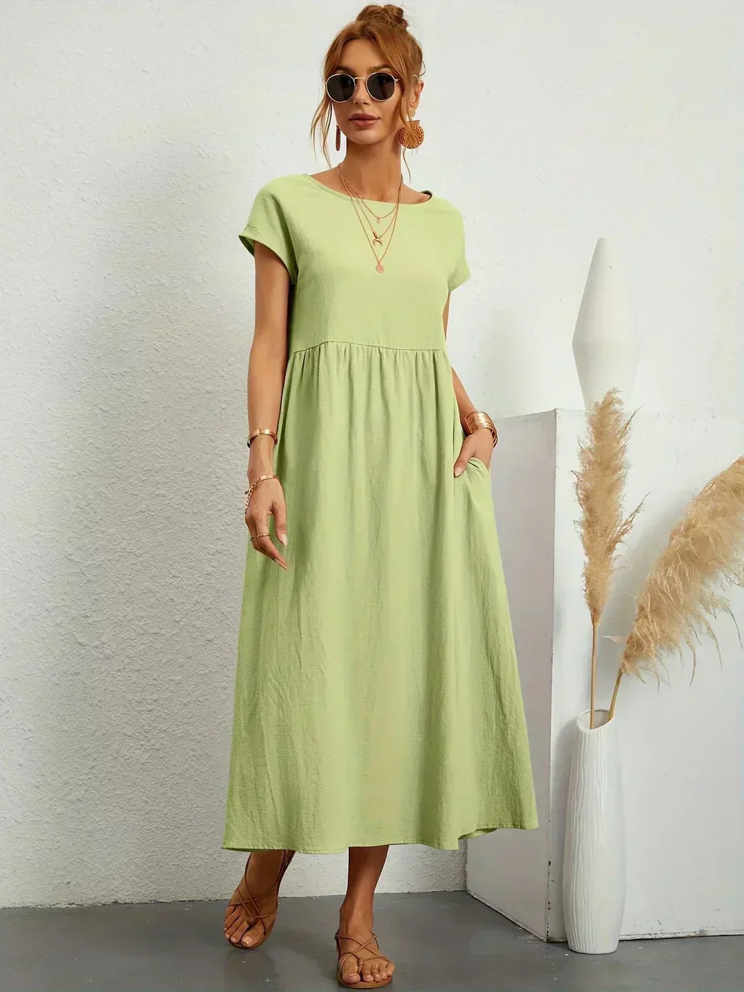 Calira – robe midi en coton