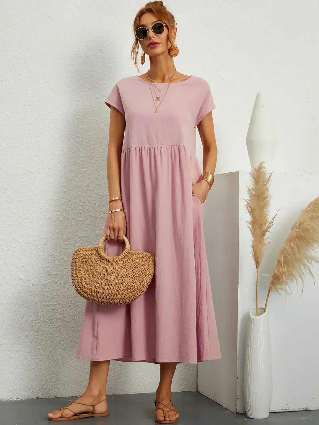 Calira – robe midi en coton