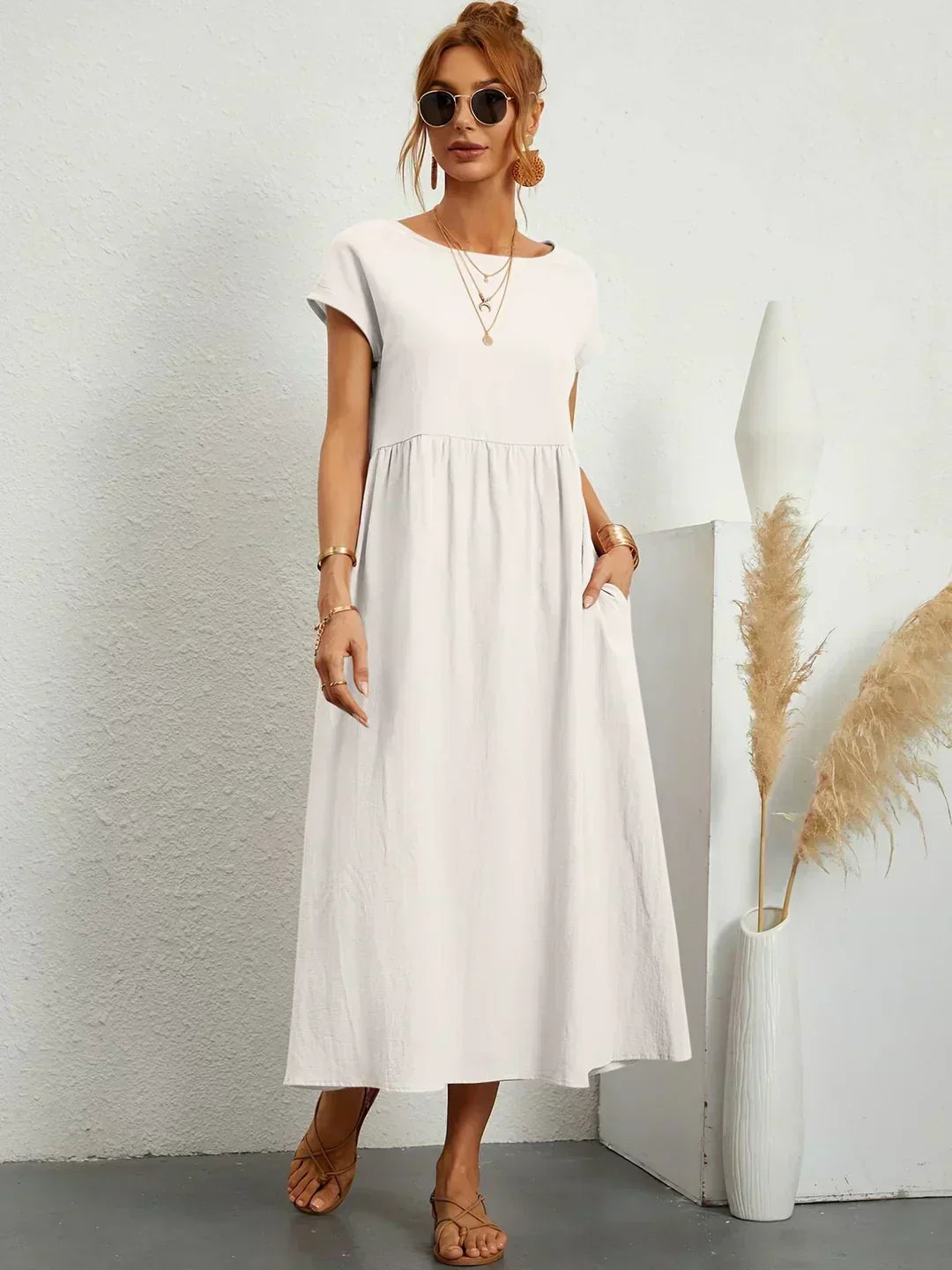 Calira – robe midi en coton