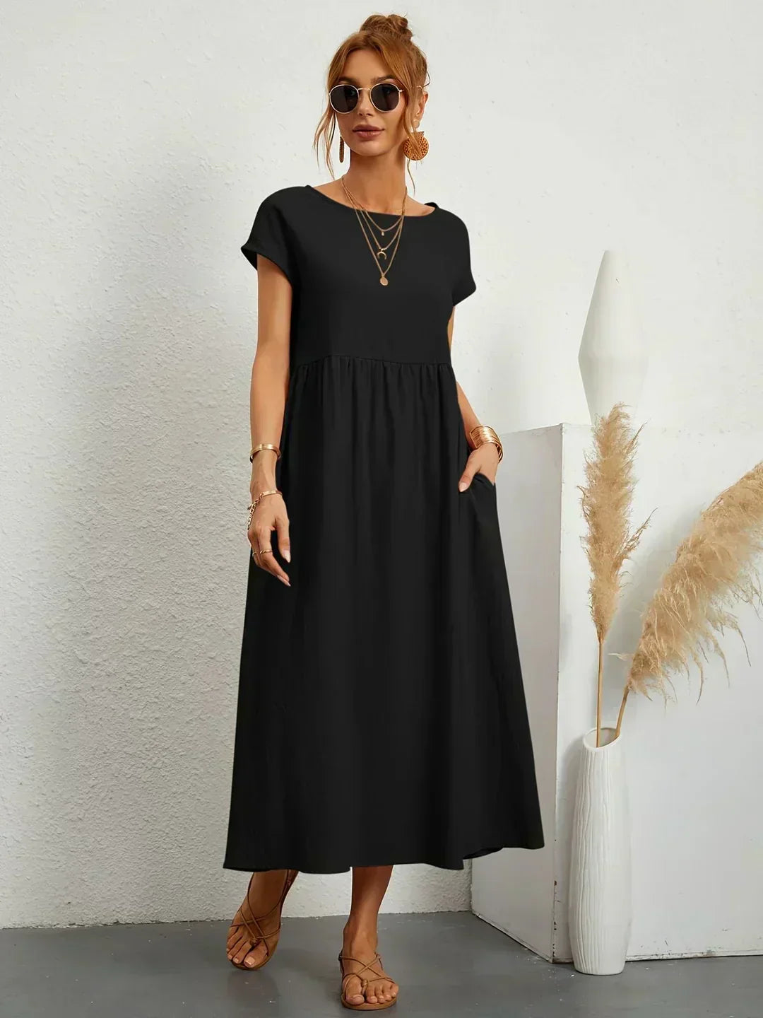 Calira – robe midi en coton