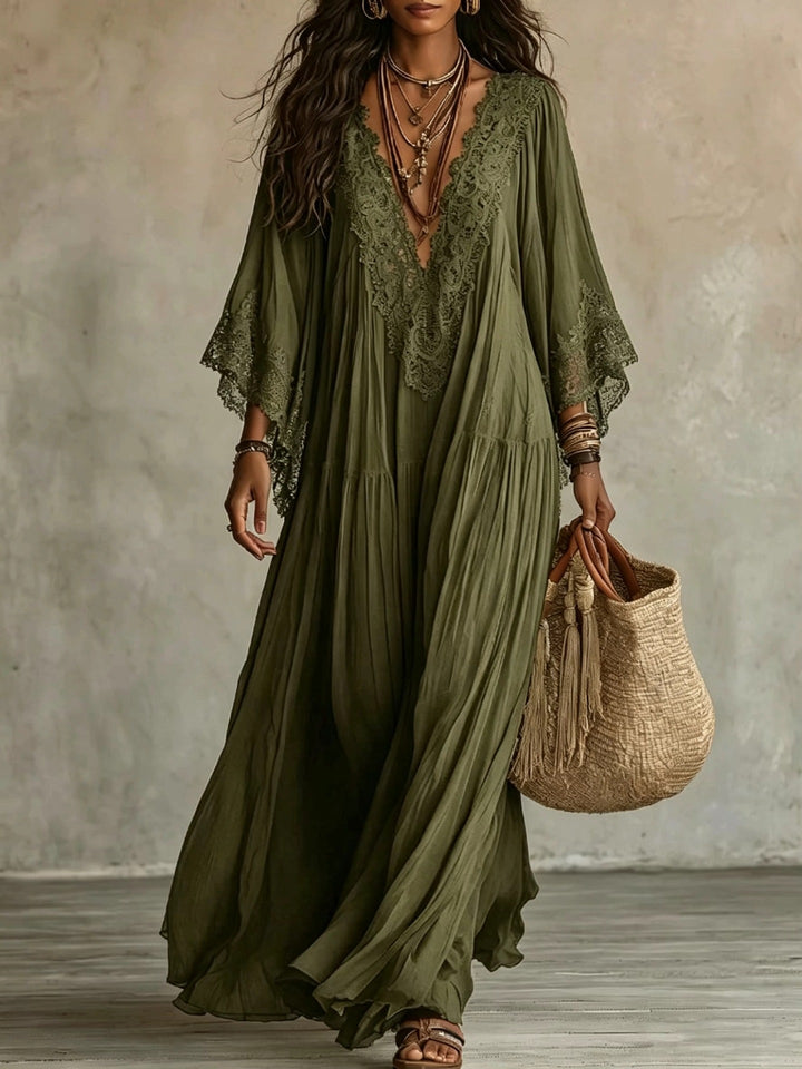 Elayra – robe maxi brodée