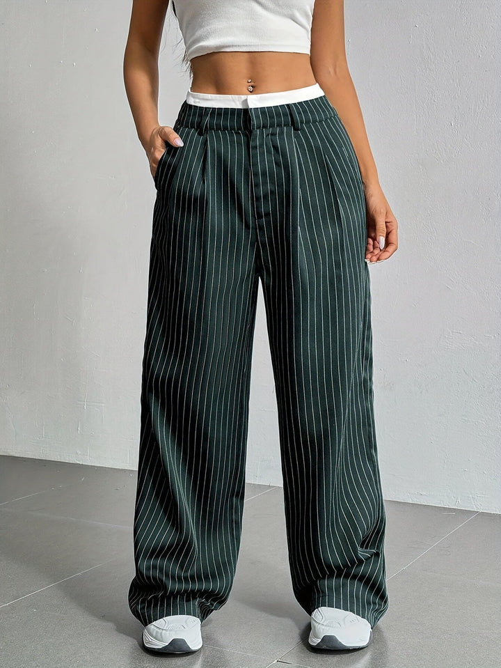 Anevia – pantalon à pinces taille haute