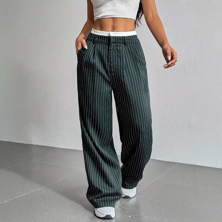 Anevia – pantalon à pinces taille haute