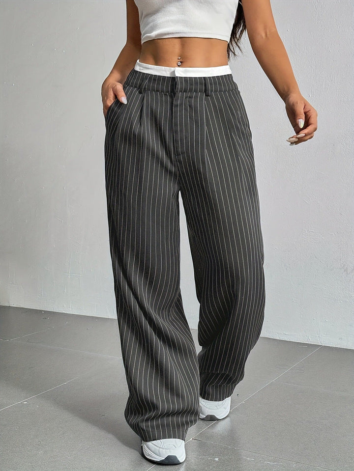 Anevia – pantalon à pinces taille haute