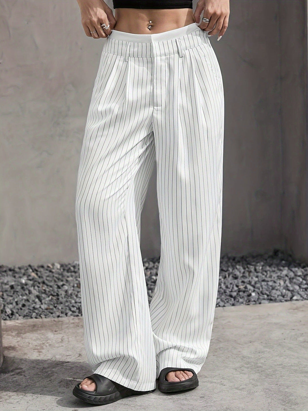 Anevia – pantalon à pinces taille haute