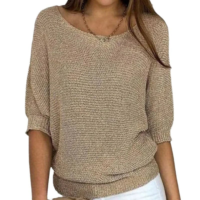 Anvera – pull en maille à manches trois-quarts