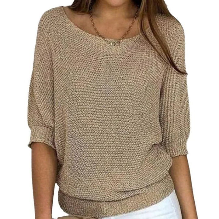 Anvera – pull en maille à manches trois-quarts