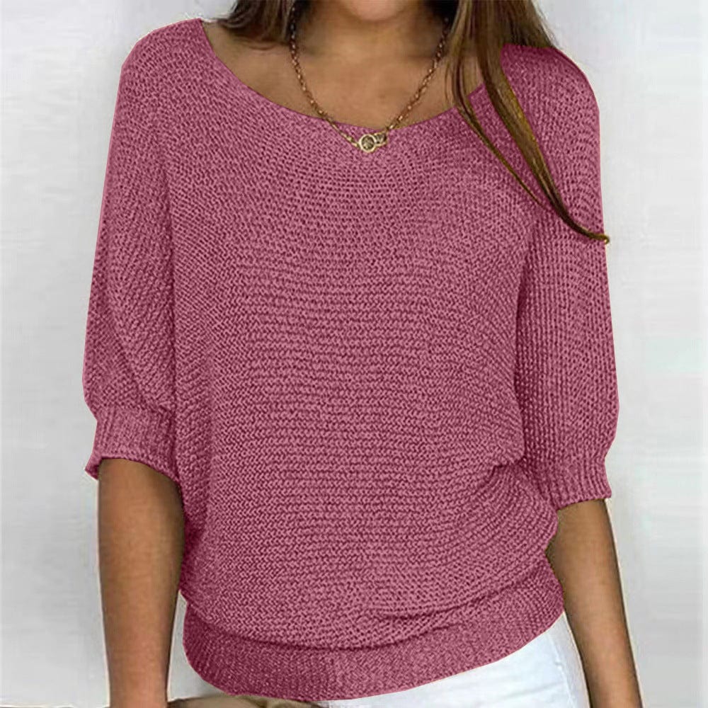Anvera – pull en maille à manches trois-quarts