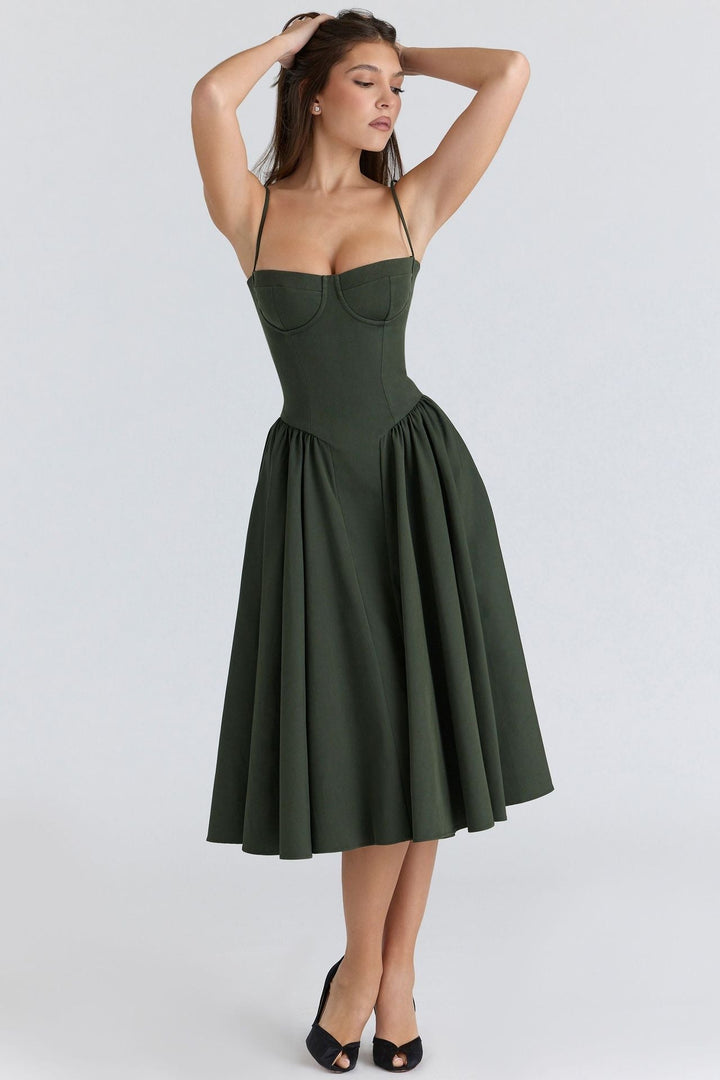 Mevara – robe tissée style corset