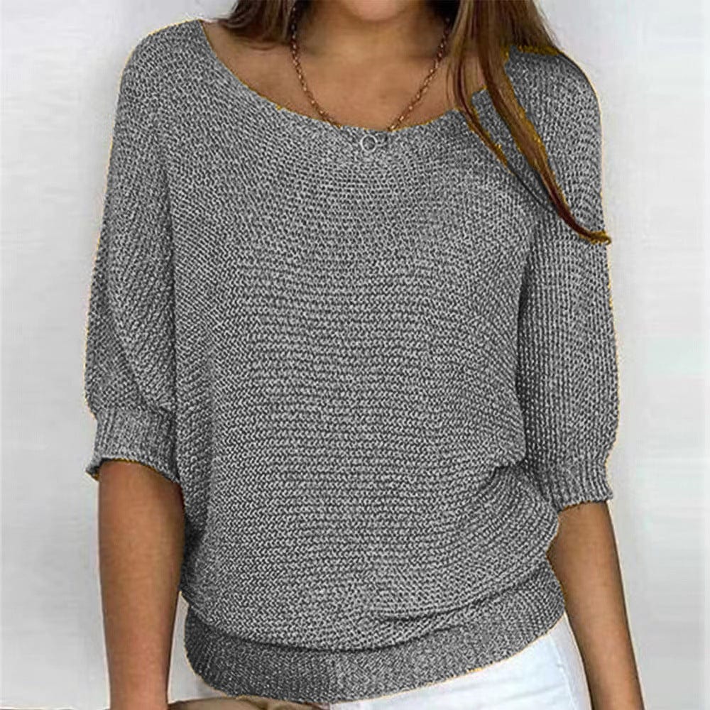 Anvera – pull en maille à manches trois-quarts