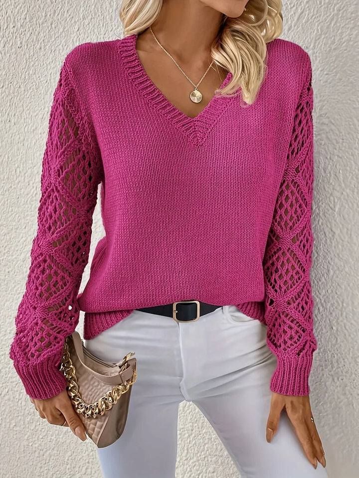 Elyra – pull en maille fine à col en V