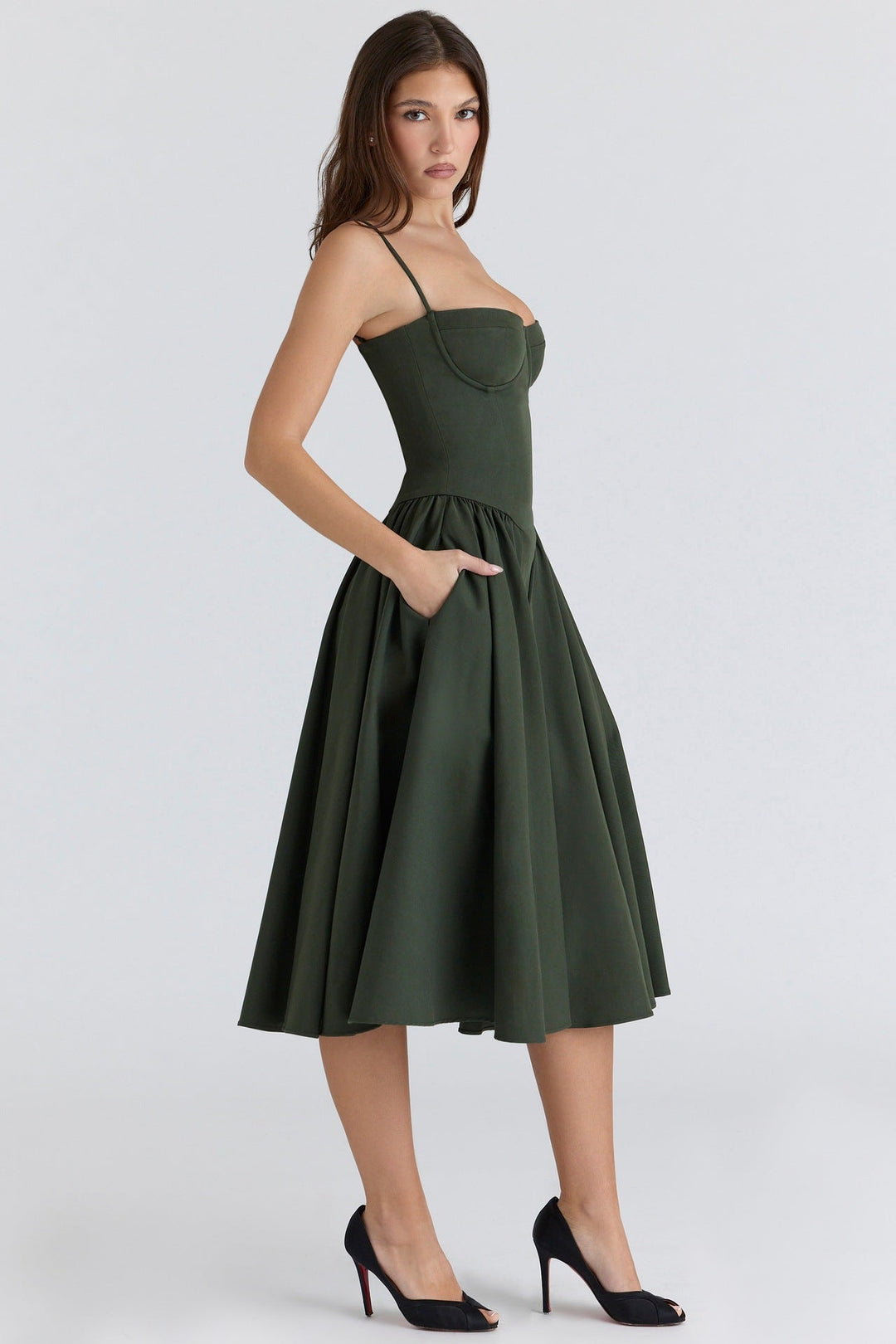 Mevara – robe tissée style corset