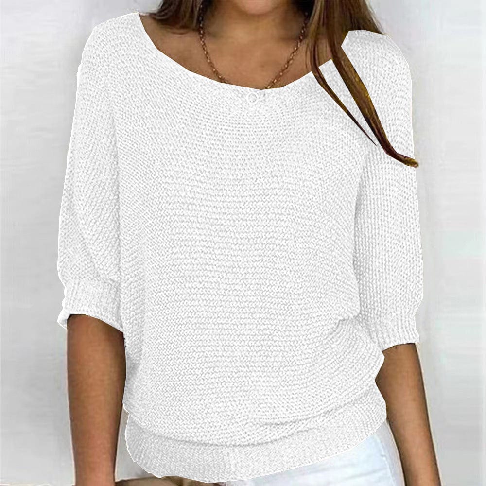 Anvera – pull en maille à manches trois-quarts