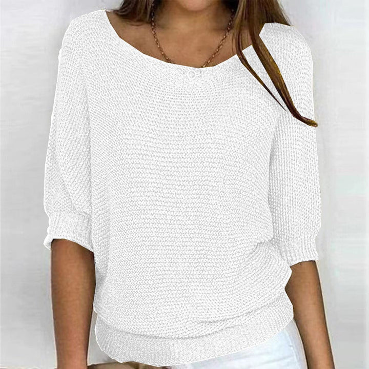 Anvera – pull en maille à manches trois-quarts