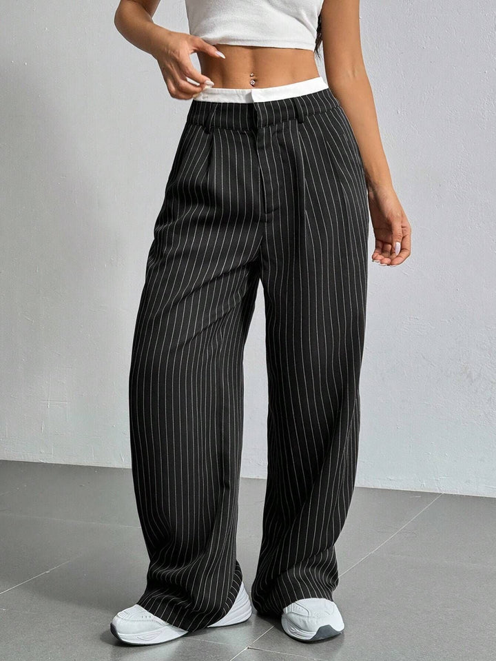 Anevia – pantalon à pinces taille haute