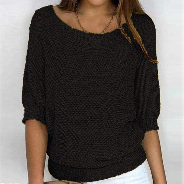 Anvera – pull en maille à manches trois-quarts
