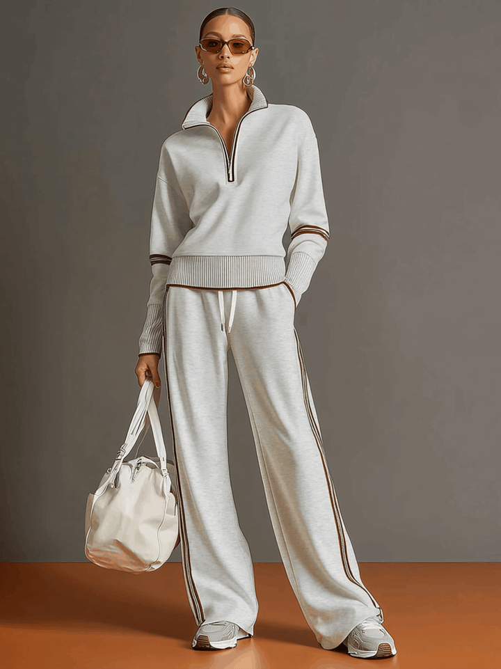 Mireva – Ensemble blouse et pantalon à jambes larges