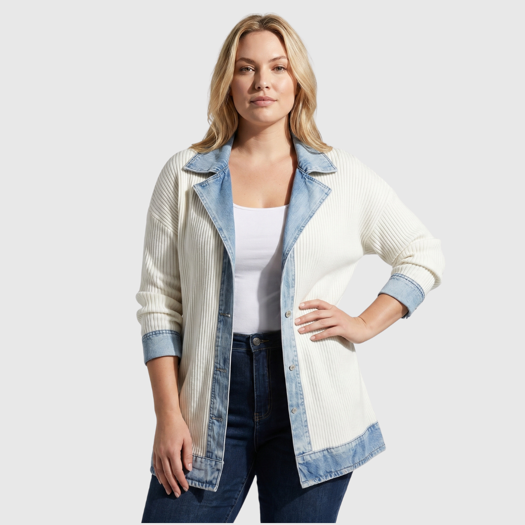 Velira – Veste en maille de coton inspirée du denim