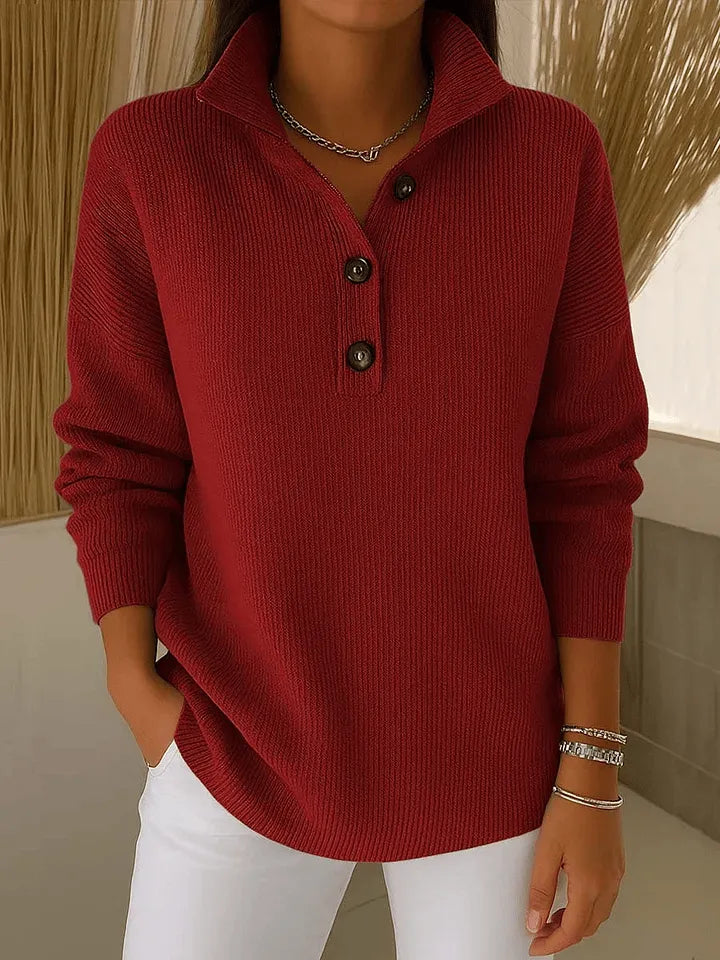 Ilenna – pull en maille à col polo