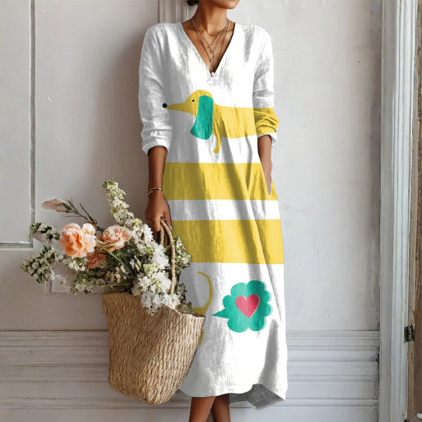 Reniva – robe légère à imprimé géométrique