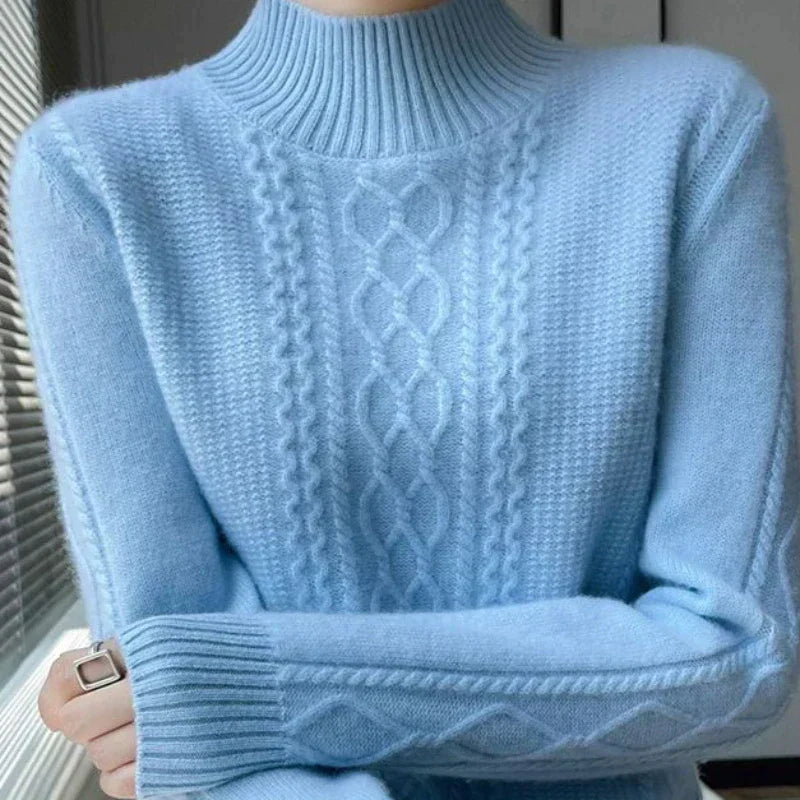 Novira – Pull à col roulé en mélange de coton