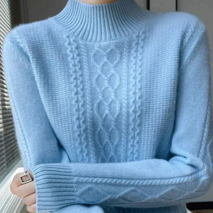 Novira – Pull à col roulé en mélange de coton