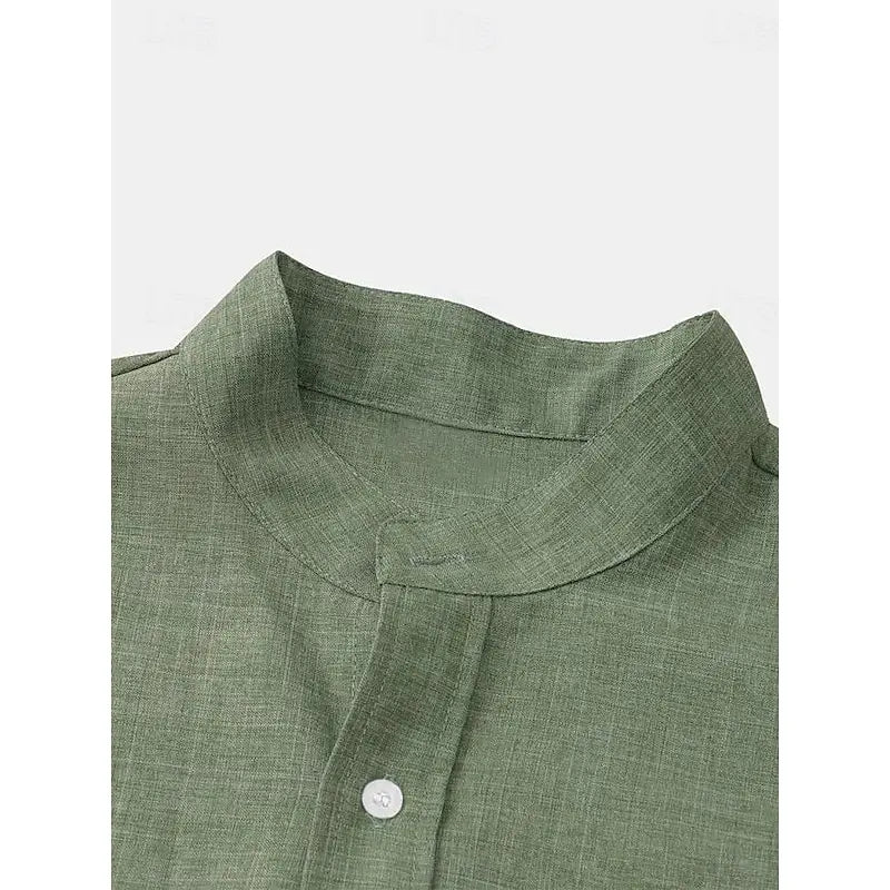 Tovren – Chemise en lin à col tunisien