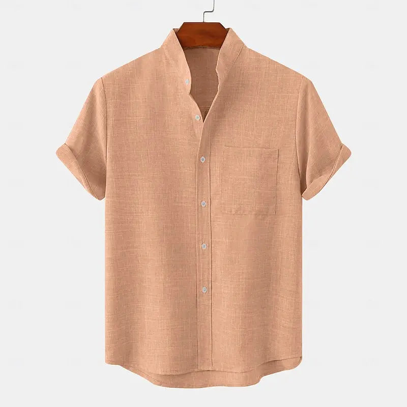 Tovren – Chemise en lin à col tunisien