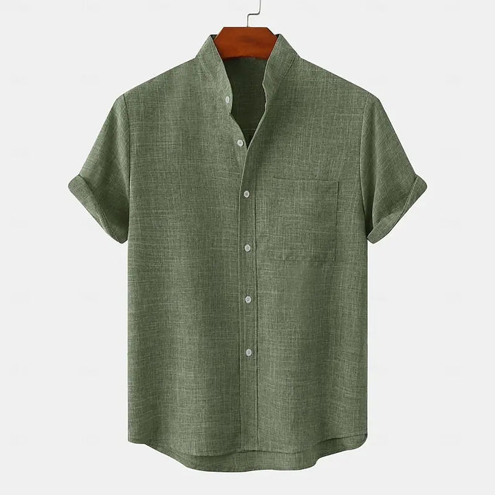 Tovren – Chemise en lin à col tunisien