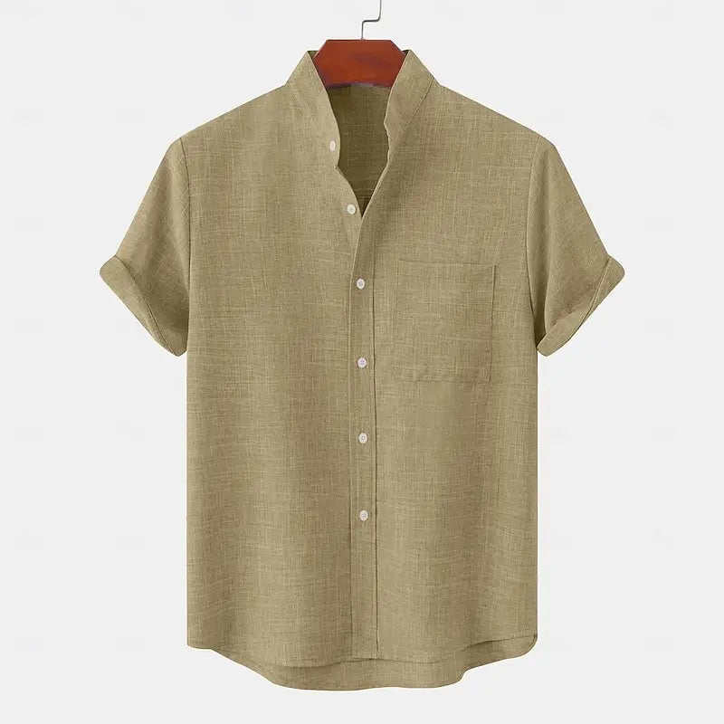 Tovren – Chemise en lin à col tunisien