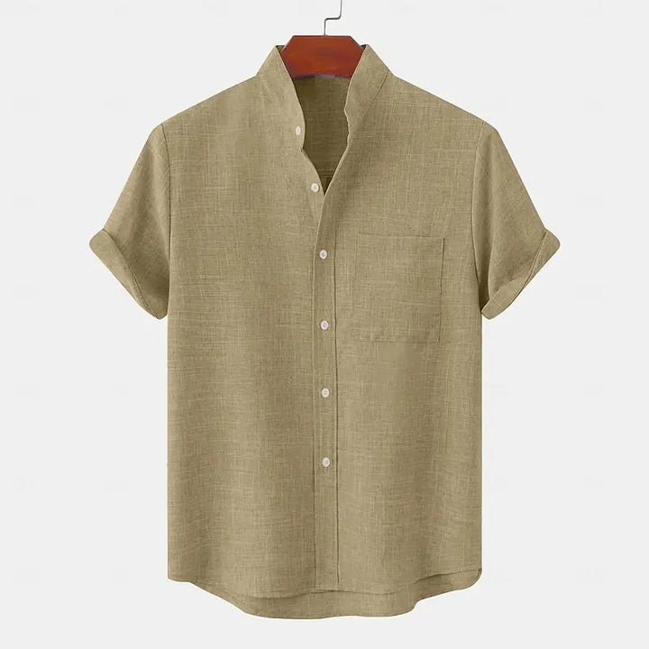 Tovren – Chemise en lin à col tunisien