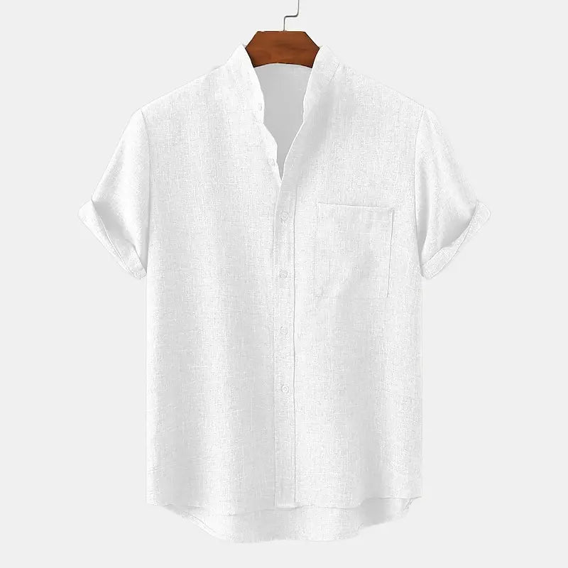 Tovren – Chemise en lin à col tunisien