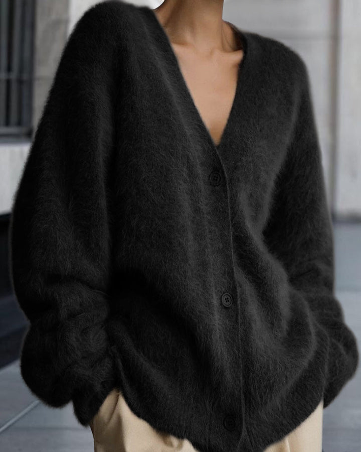 Vesina – Cardigan en tricot flou à épaules tombantes