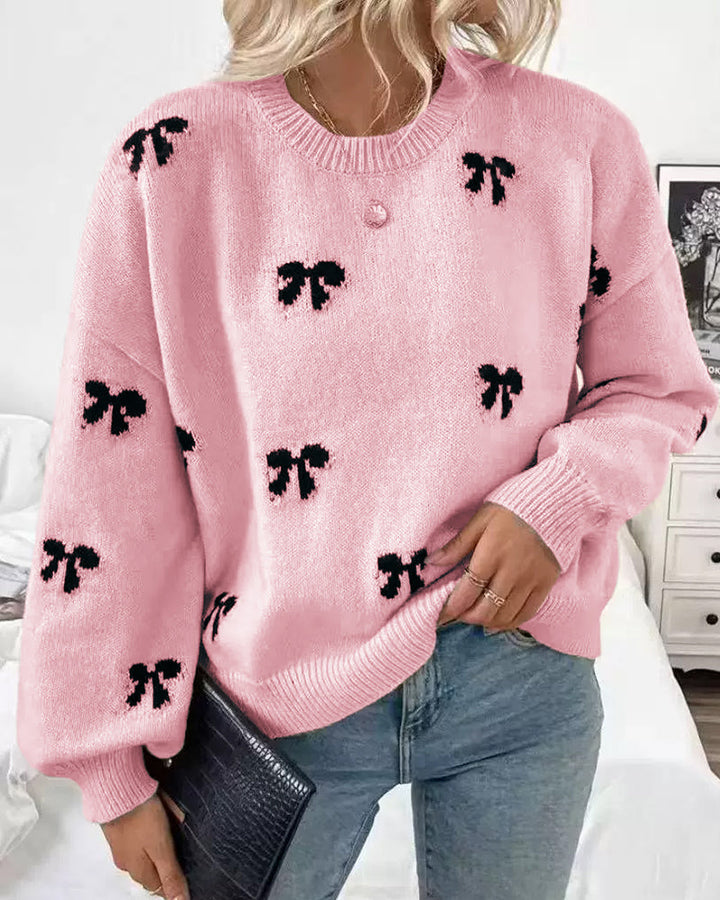 Novira – Pull en tricot à motif nœuds intégral
