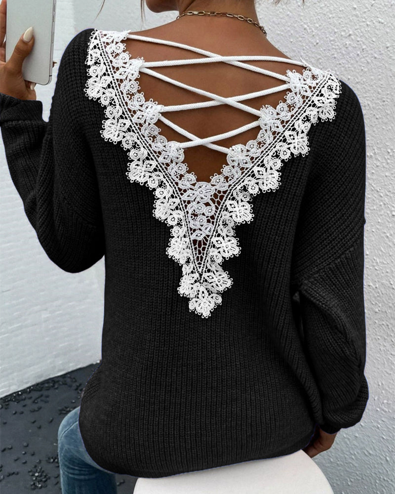 Zerla – Pull dos nu en maille