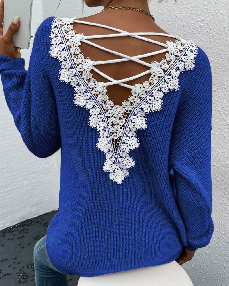 Zerla – Pull dos nu en maille